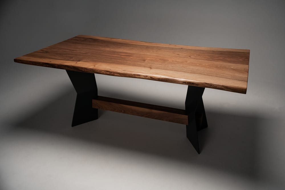 Farmhouse Dining Table In English Walnut