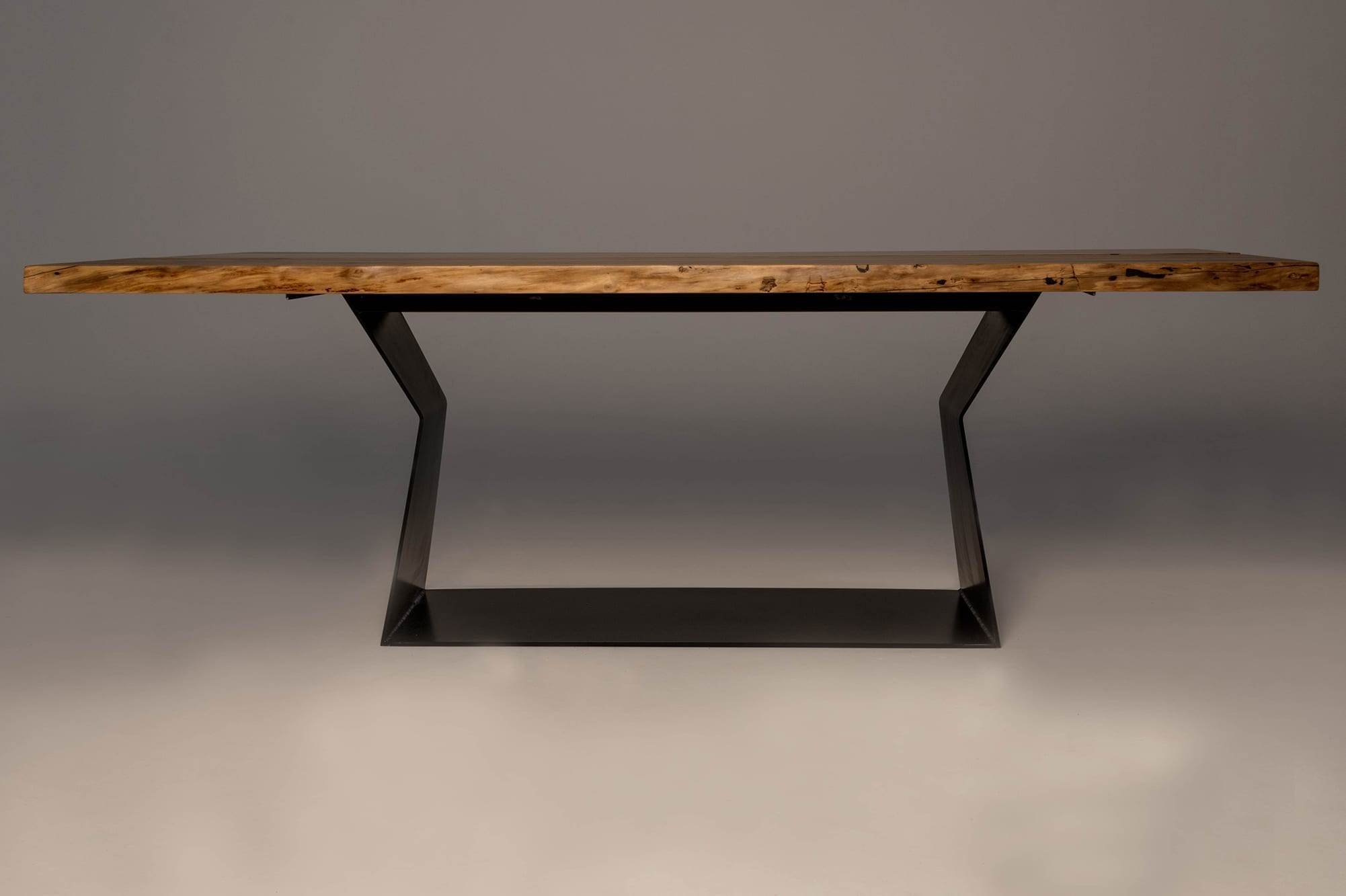Eight Seater Walnut Dining Table With Sled Base - Image 6