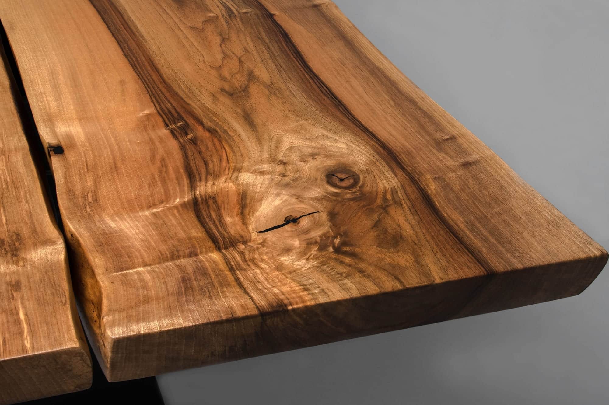 Eight Seater Walnut Dining Table With Sled Base - Image 5