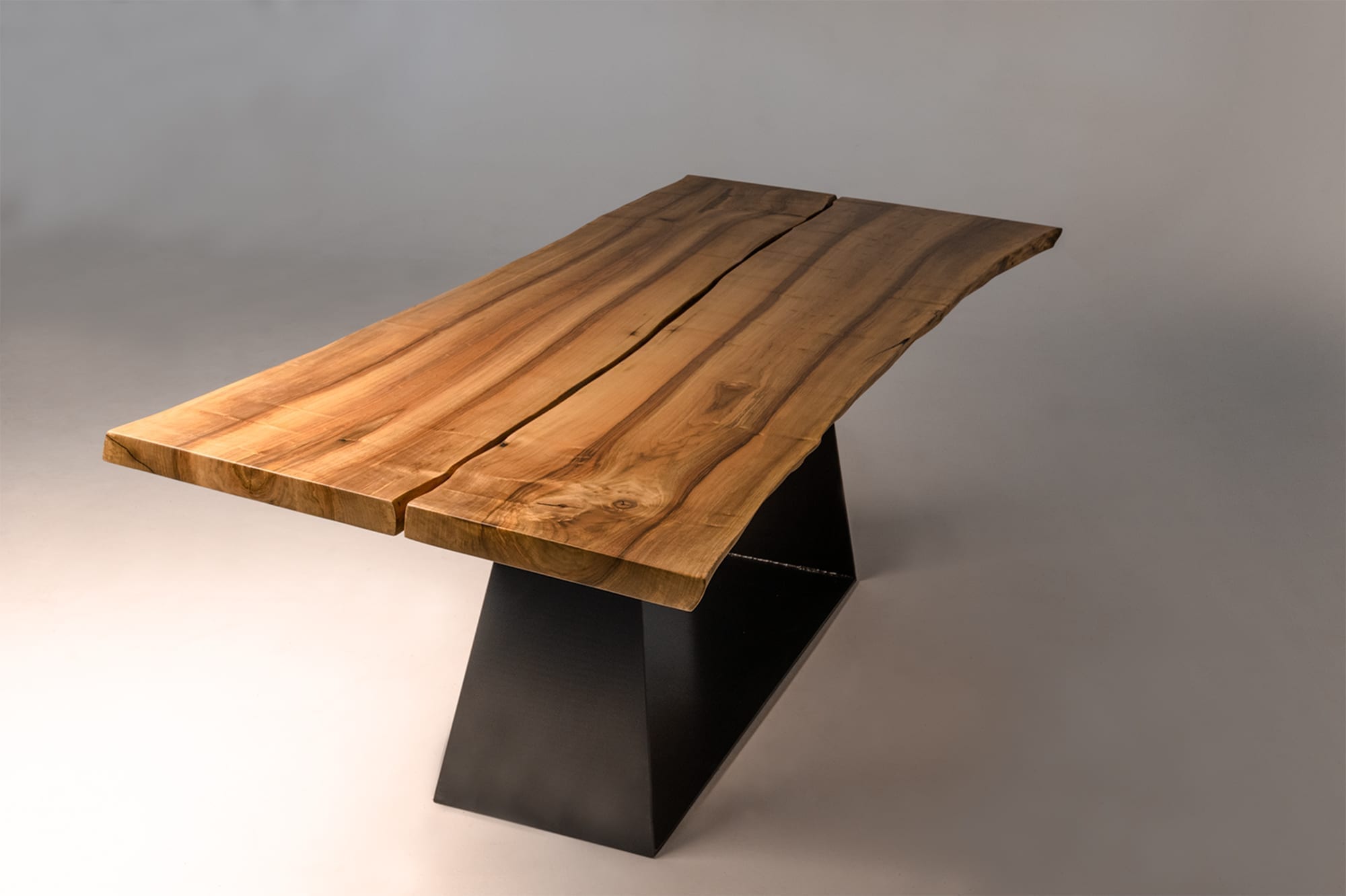 Eight Seater Walnut Dining Table With Sled Base - Image 3