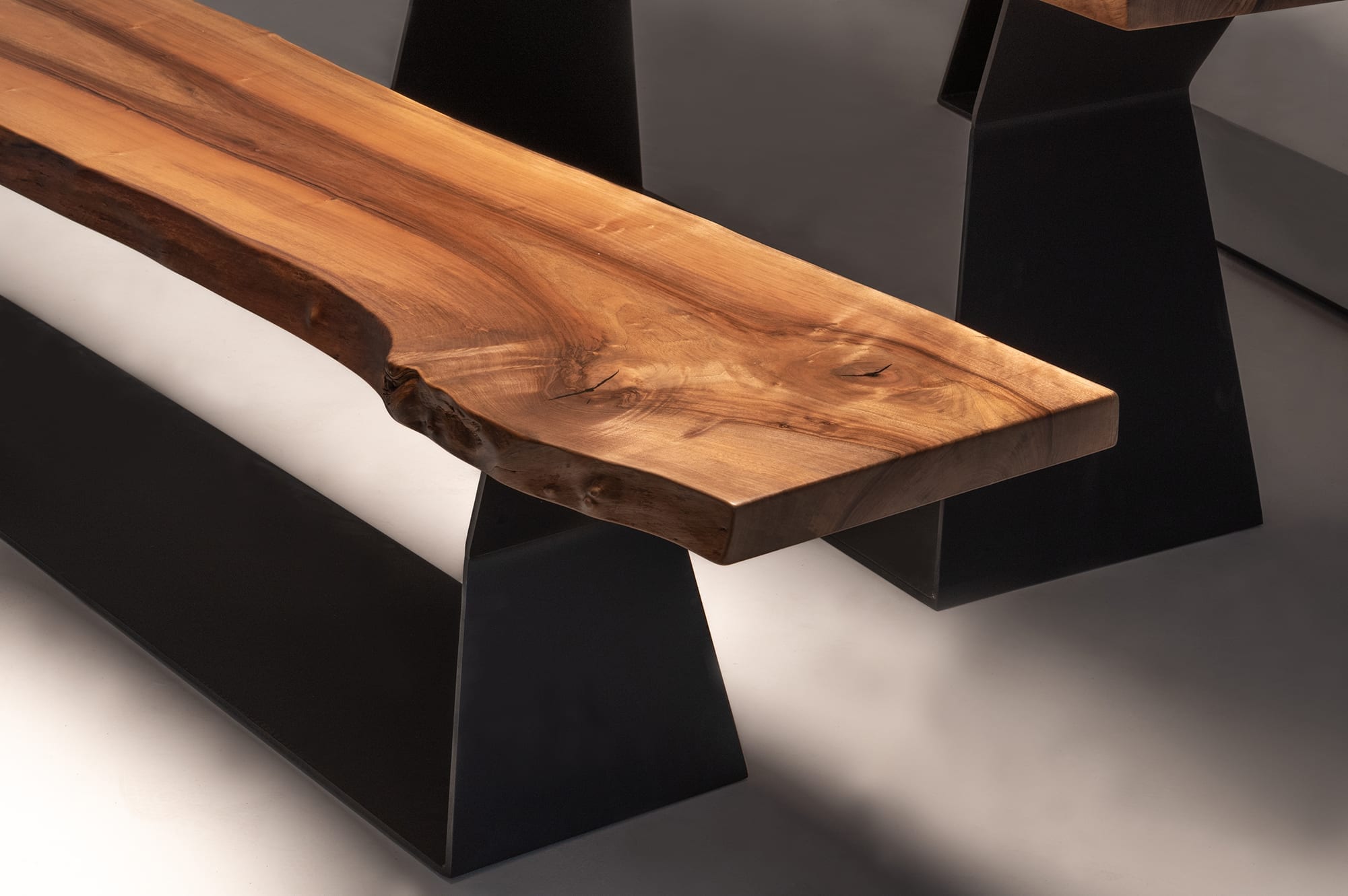 Dining Table and Bench Set In French Walnut - Image 2