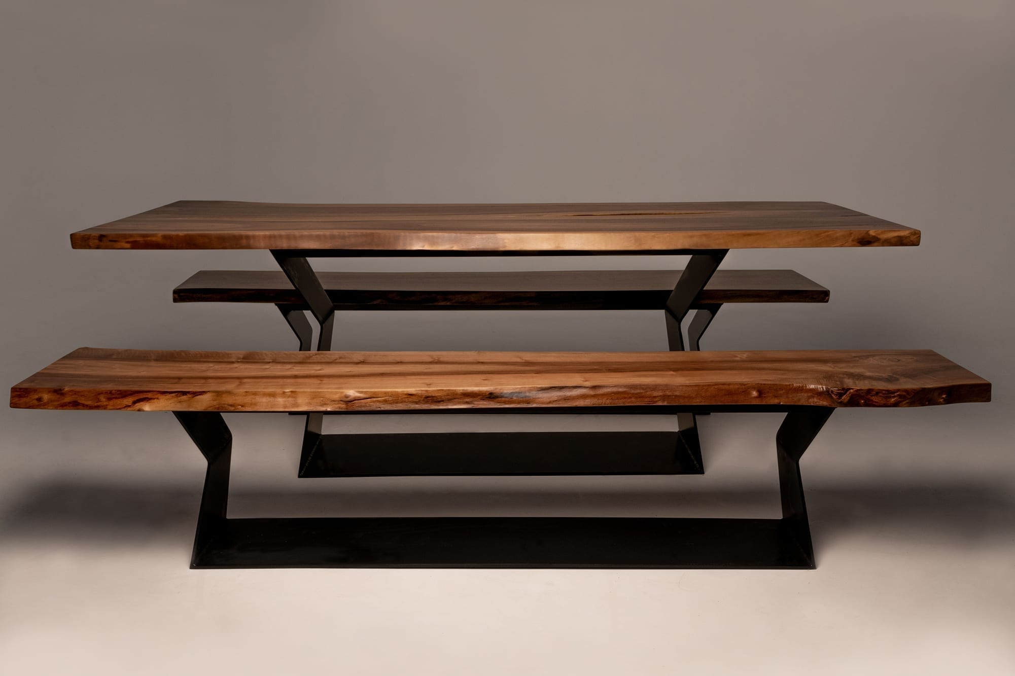 Dining Table and Bench Set In French Walnut - Image 3