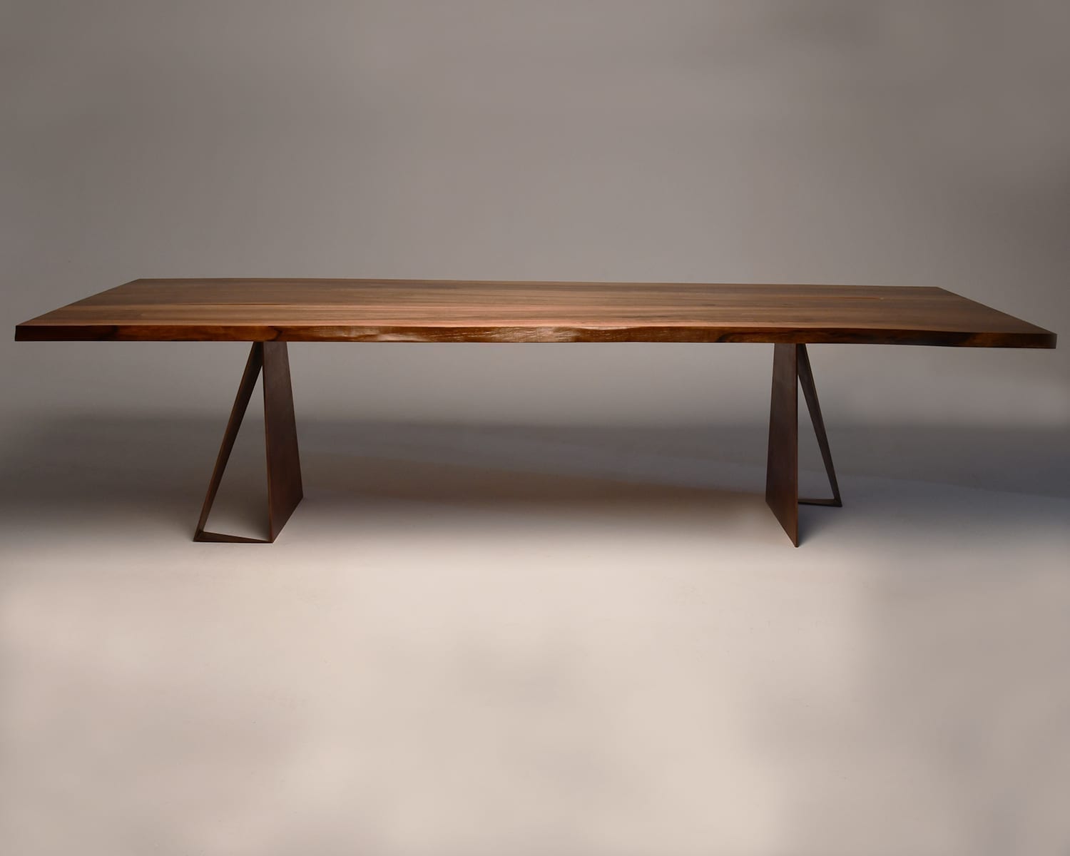 Twelve Seater Walnut Dining Table | Internal Live Edge - Image 5