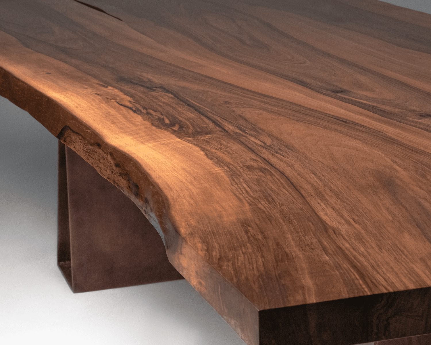 Twelve Seater Walnut Dining Table | Internal Live Edge - Image 4