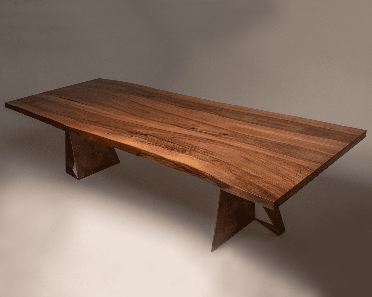 Twelve Seater Walnut Dining Table | Internal Live Edge