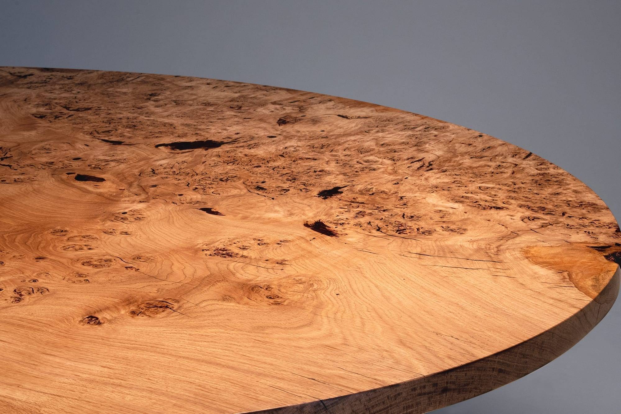 Oval Oak Dining Table In Pippy Oak - Image 4