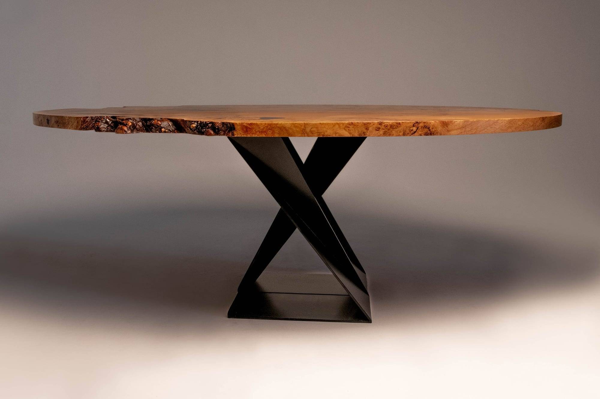 Oval Oak Dining Table In Pippy Oak - Image 6